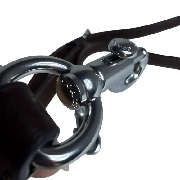 Coach Adjustable Leather Crossbody Strap – Dark Chocolate Brown, Silver Hardware - Picture 7 of 8